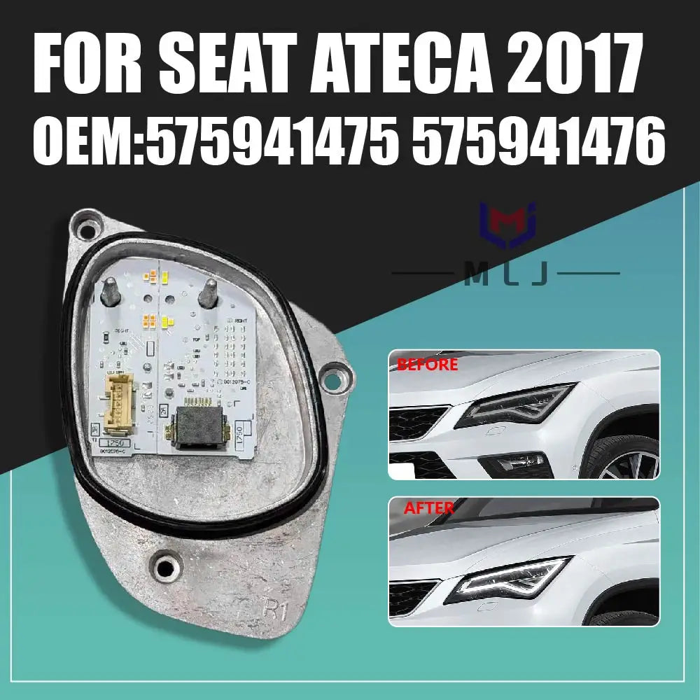 Angel Eyes DRL LED Source Module For SEAT Ateca KH7 2017 Headlight Replacement Spare Parts for SEAT
