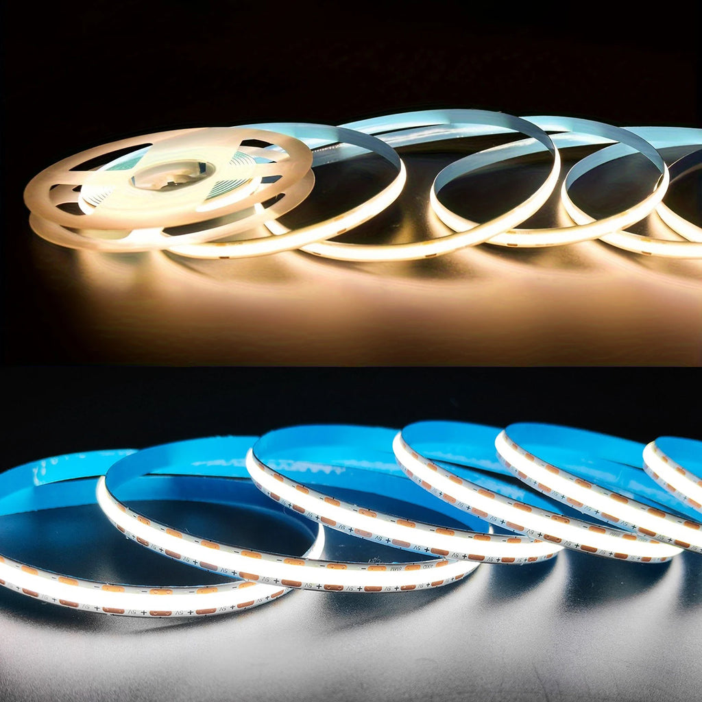 5V COB LED Strip Lights 3key Dimmable Flexible Tape Ribbon W
