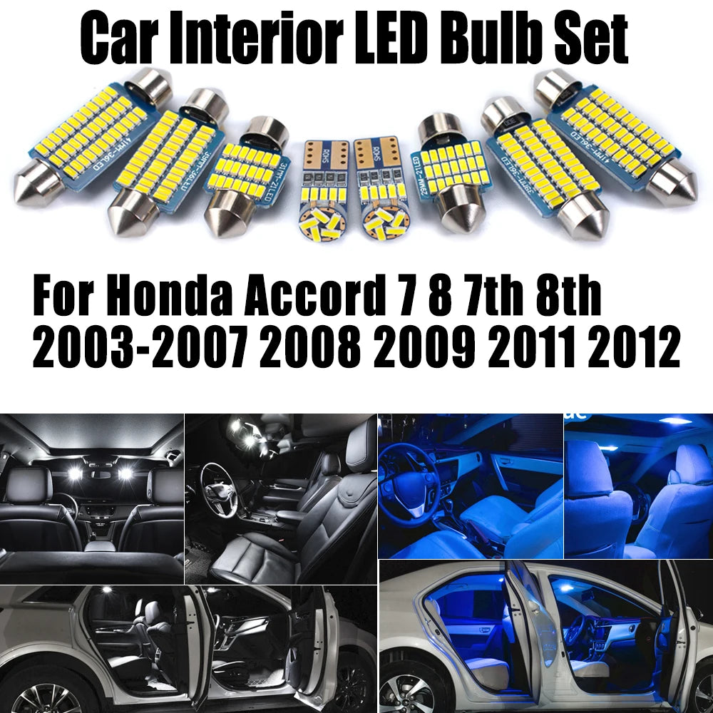 Bulbs LED Interior Vanity mirror Light Kit for Honda Accord 2003-2007