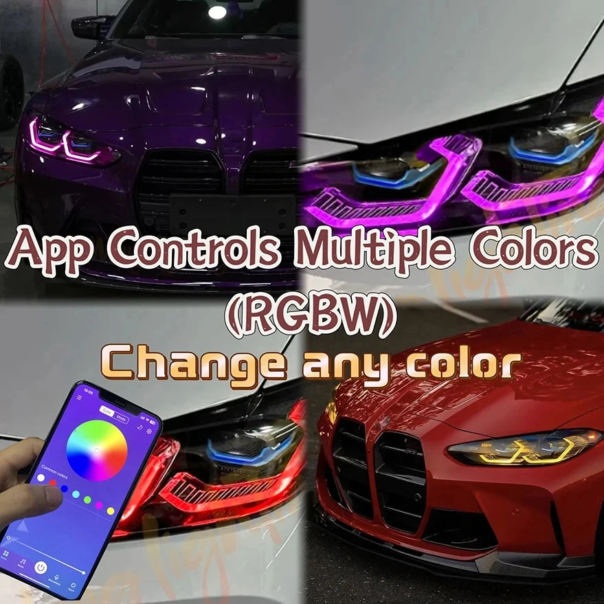 DRL LED Unit Fit For 2022 BMW M3 M4 G22 G23 G26 G80 G82 430i M440i Laser Headlight Daytime Running Light for