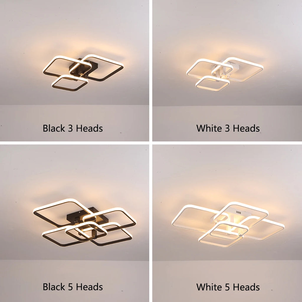 Premium LED Ceiling Light 3/5 Head Remote Control Dimmable f