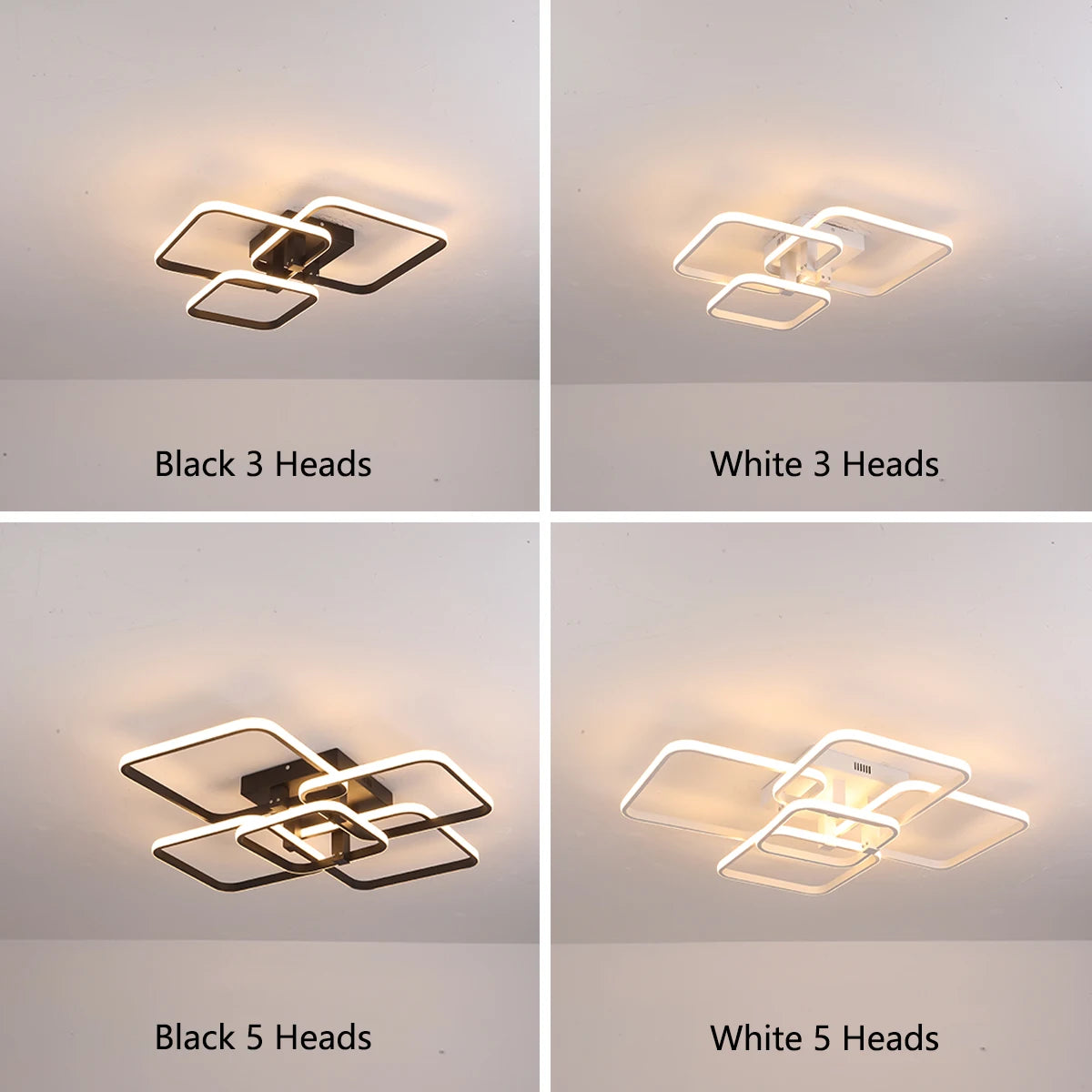 Premium LED Ceiling Light 3/5 Head Remote Control Dimmable f