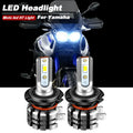 2PCS Motorcycle H7 LED Headlight Bulbs 9600lm 6000k For Yama