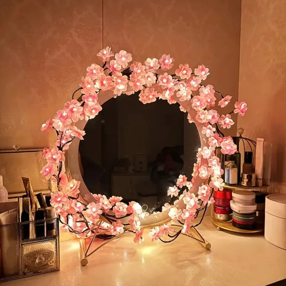 USB 5V 8 Modes Cherry Blossom String Light Artificial Flower