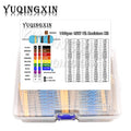 1100pcs 1/2W Metal Film Resistor Kit 1% 0.1 ohm - 2.2M 110 V