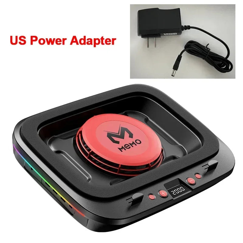 MEMO FL08 7 Angle Adjustable Notebook Powerful Fan Cooling Pad for 14-19 Game Laptop Cooler Strong Wind Kickstand Base Bracket