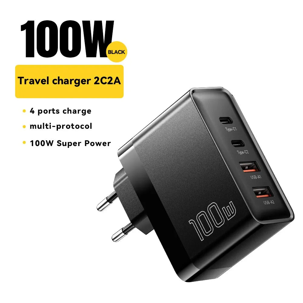 Essager 100W GaN USB Type C Caricabatterie PD QC Quick Charge 4.0 3.0 Type C Ricarica Rapida Per iPhone 14 13 12 Xiaomi Macbook