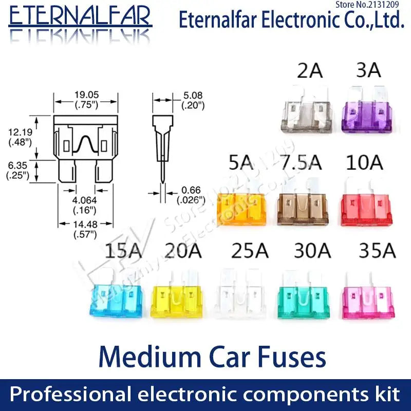 ClipAmp Assortment Auto Standard Blade Fuse-Suv Medium Car F