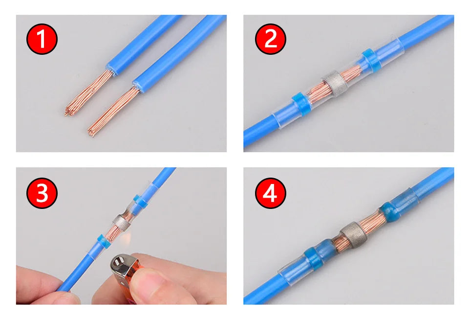 50pcs Pieces Waterproof Solder Seal Tin Ring Heat Shrink But