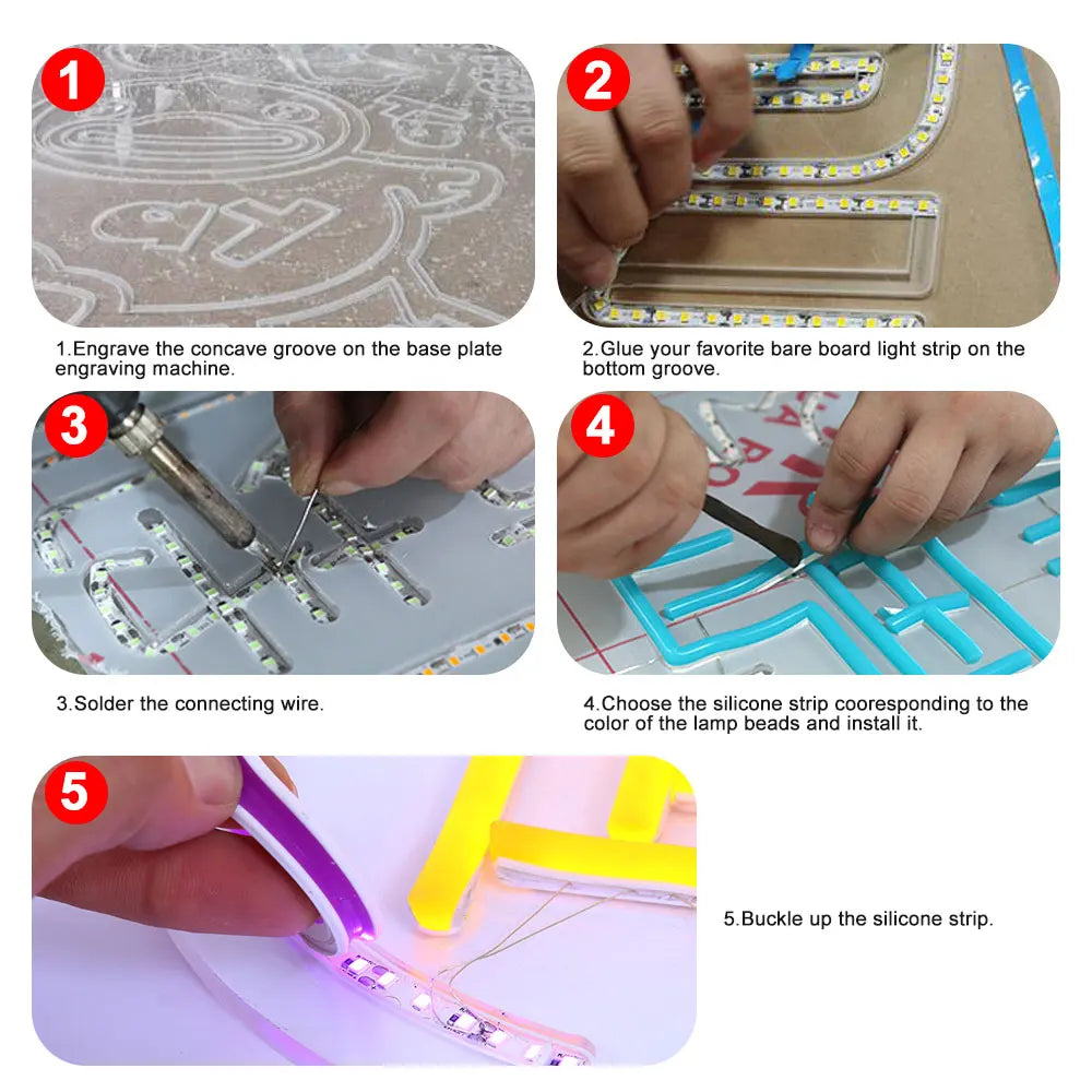 2000PCS Enameled Wire LED Neon Light Welding Wire 3/4/5/7/10