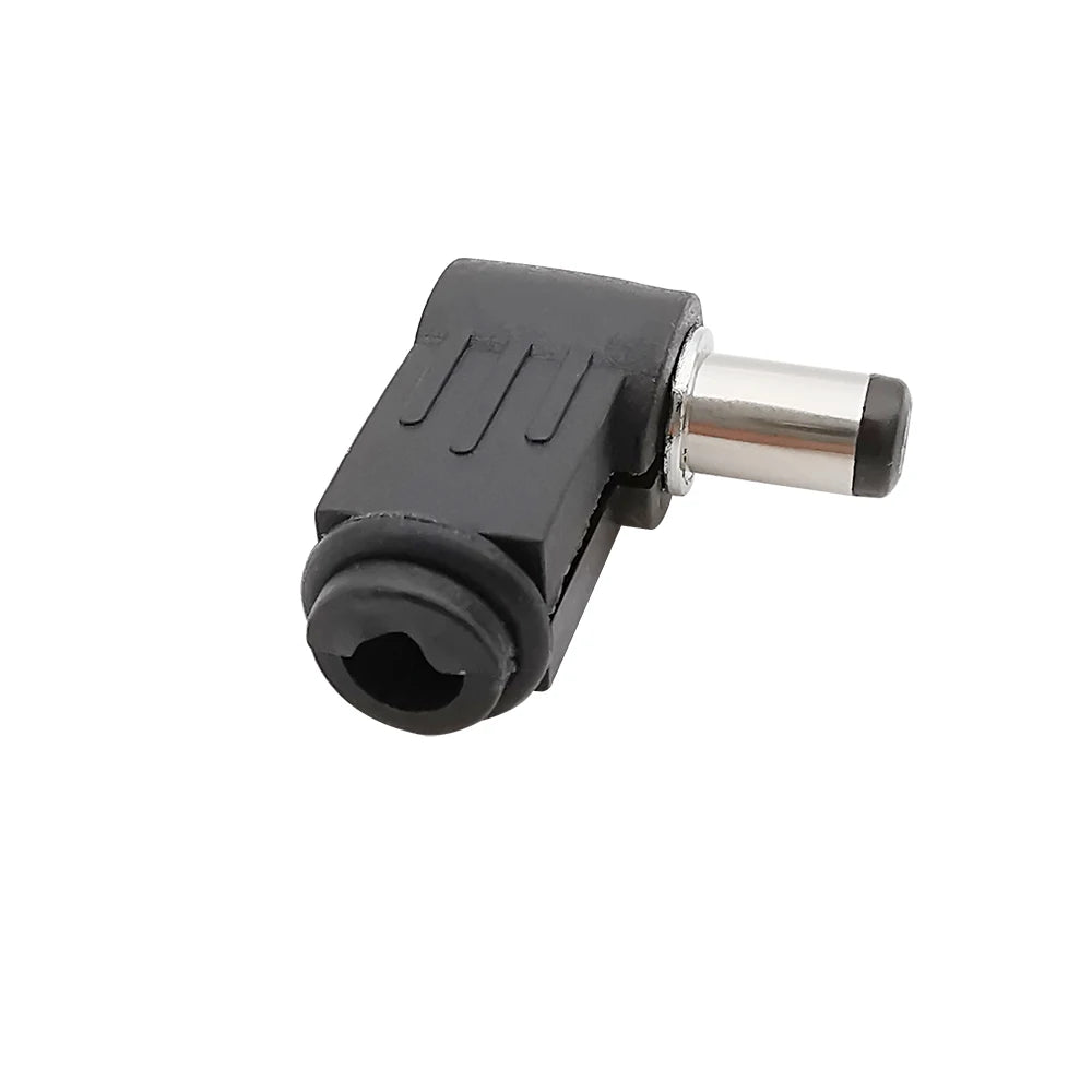10Pcs/lot 12V 2.1 x 5.5mm DC Power Male Plug 90 Degree Right