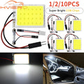 1/2/10PCS Cob 16 24 36 48SMD White Reading Lamp Led T10 Car 