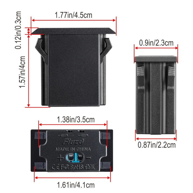 Car Charger Socket PD3.0 & QC3.0 Double USB C Ports Waterpro