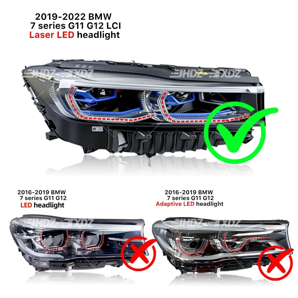 Angel Eye DRL Board Lightsource For BMW 7 Series G11 G12 LCI 730i 740i 750iX 2019-2022 Laser LED Headlight