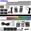 6/10/18 in 1 Car Ambient Light 64 Colors RGB Symphony Streamer Acrylic Hidden Music LED Strip Atmosphere Lamp Kit APP Control
