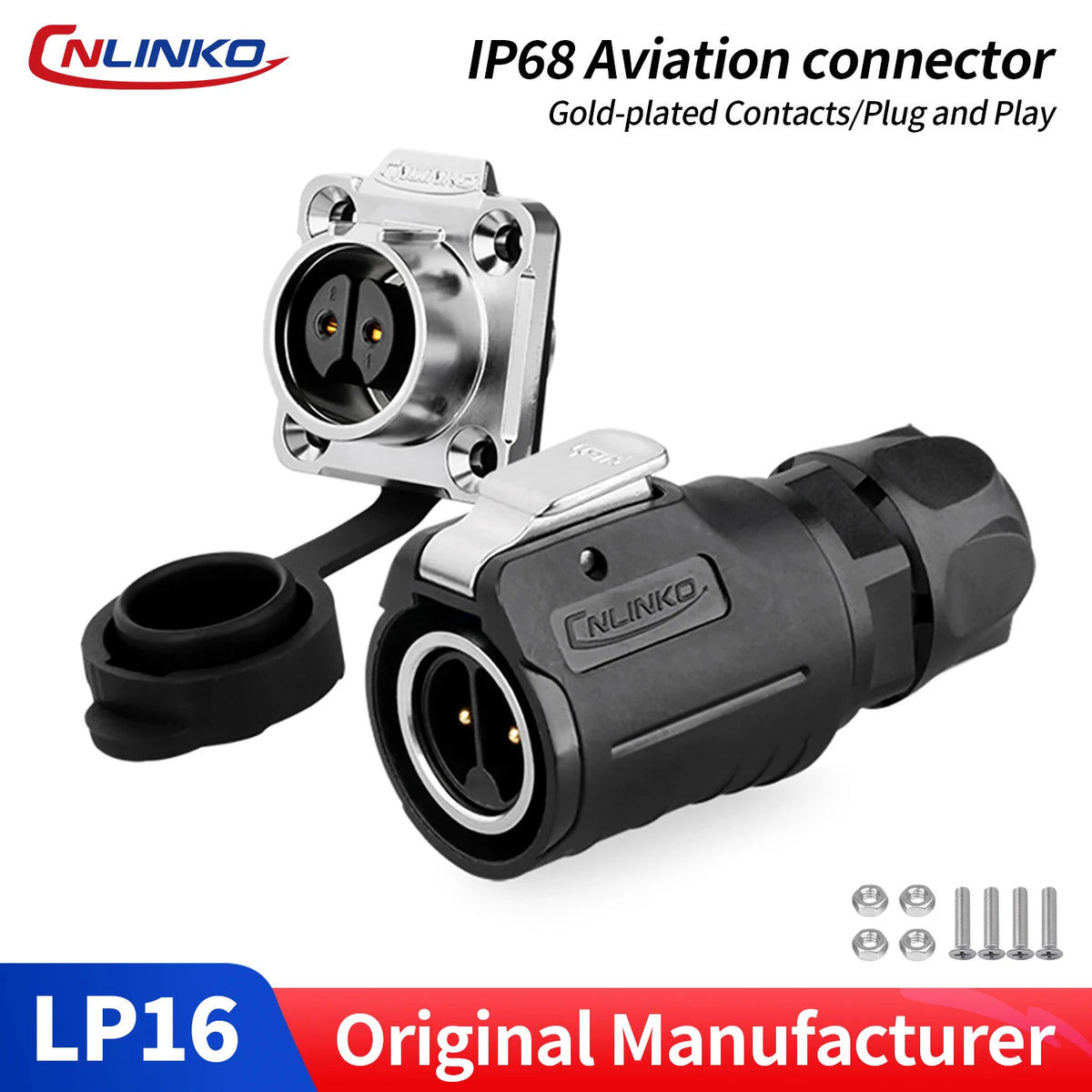 CNLINKO M16 Waterproof Electrical Connector 2/3/4/5/7/8/9 Pi