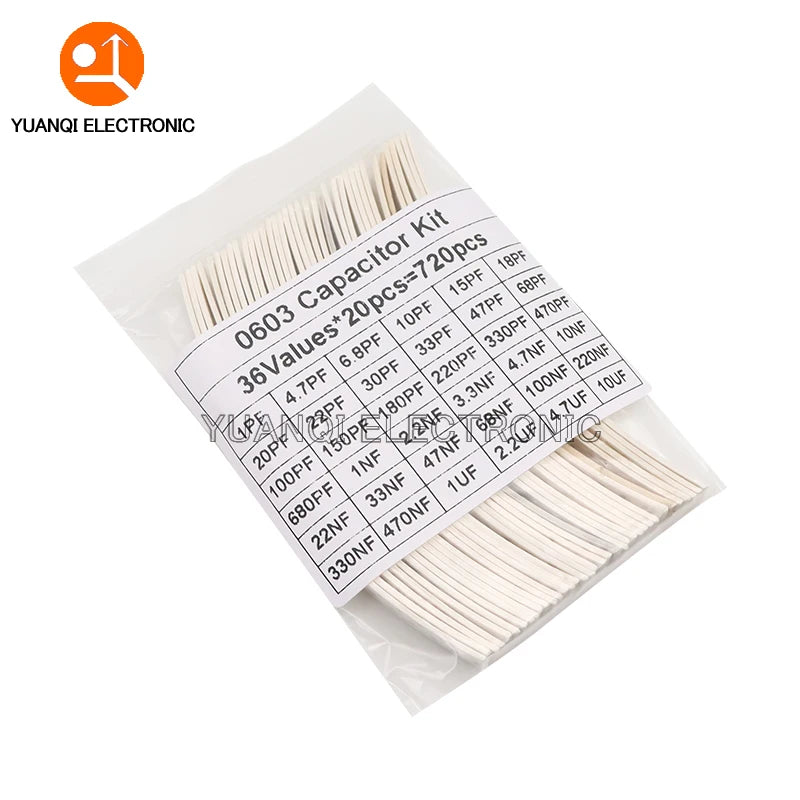 320PCS 720PCS 0603 0805 1206 SMD Capacitor Assorted Kit 16/3