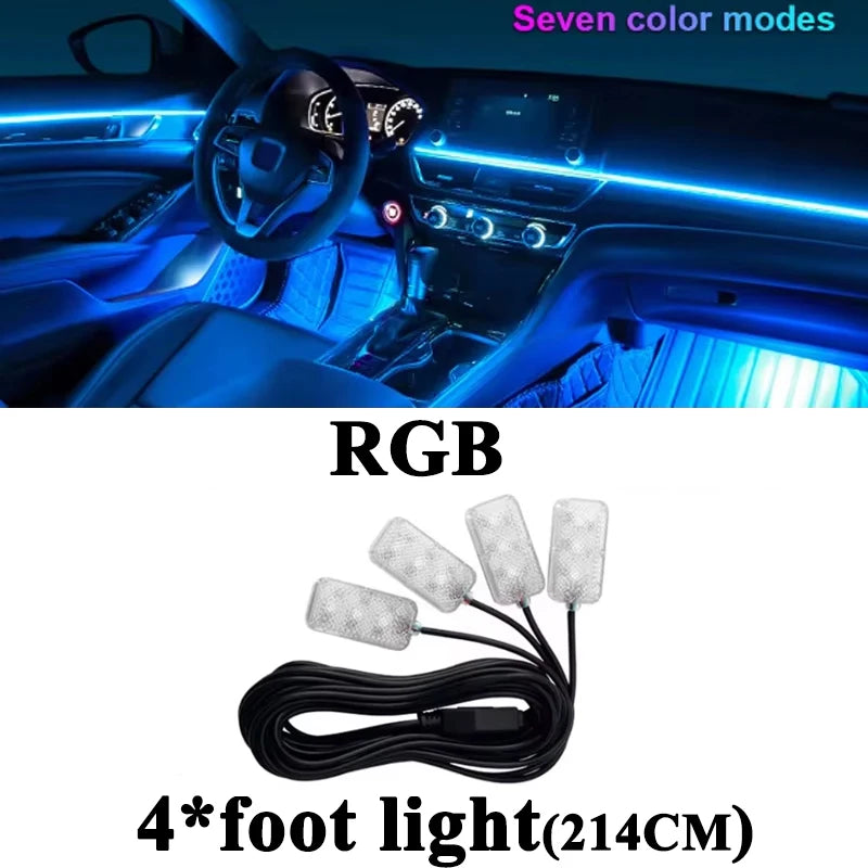 18 in 1 Symphony RGB Atmosphere Light Parts Main Sub Controller 20/35/75/110CM Light Extend Line Speaker Foot Lamp Storage Light