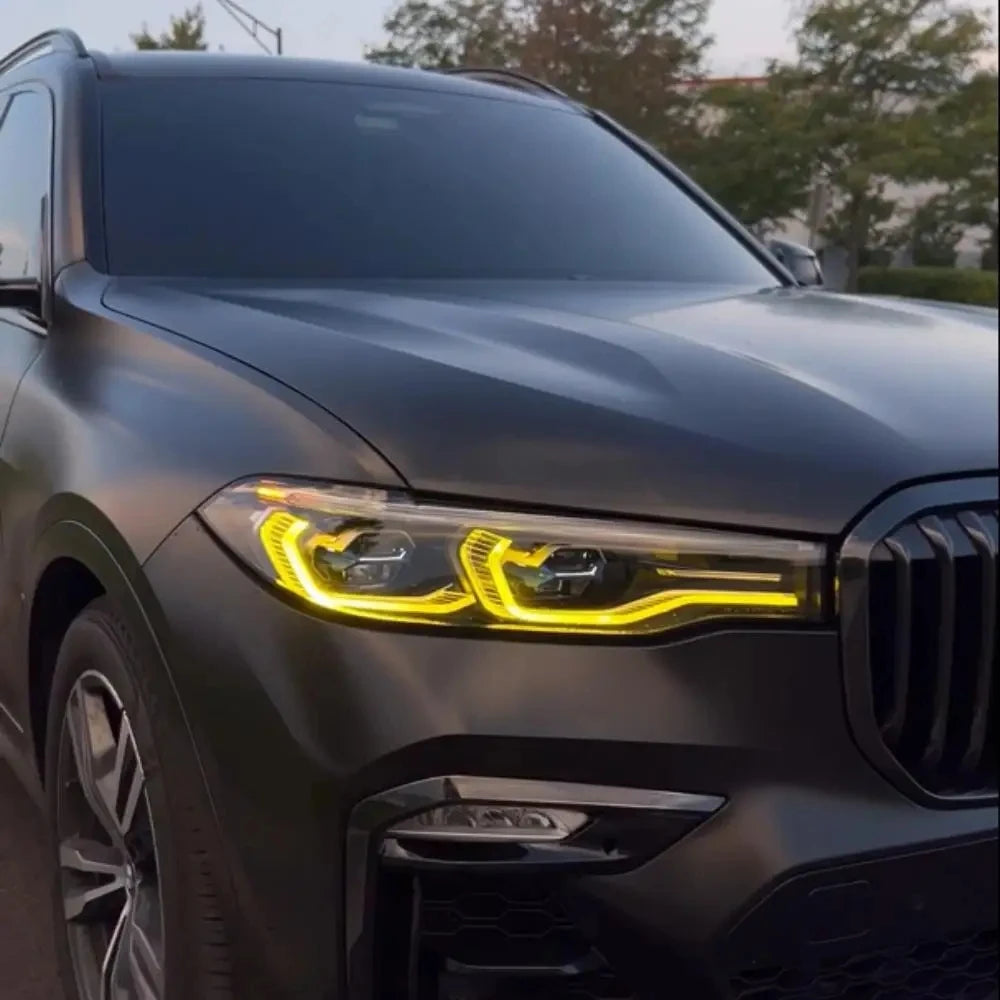 Angel Eyes DRL multicolor For 2019 2020 2021 BMW X7 G07 Laser Daytime Driving Lights Turn Signal LED Modules