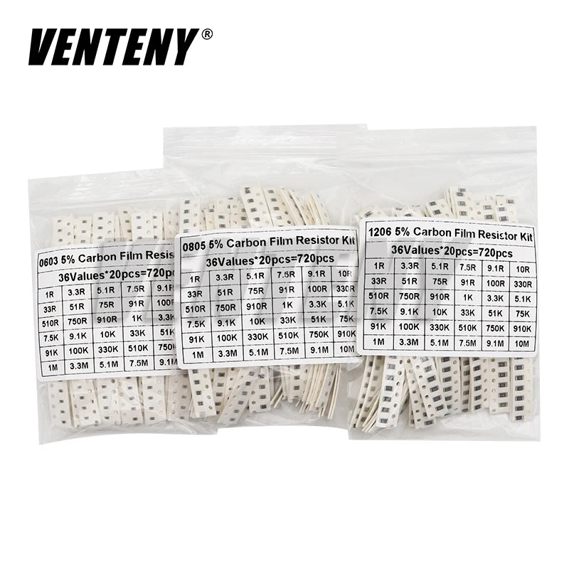 0402 0603 0805 1206 1210 2010 2512 SMD Chip Resistor Sample 