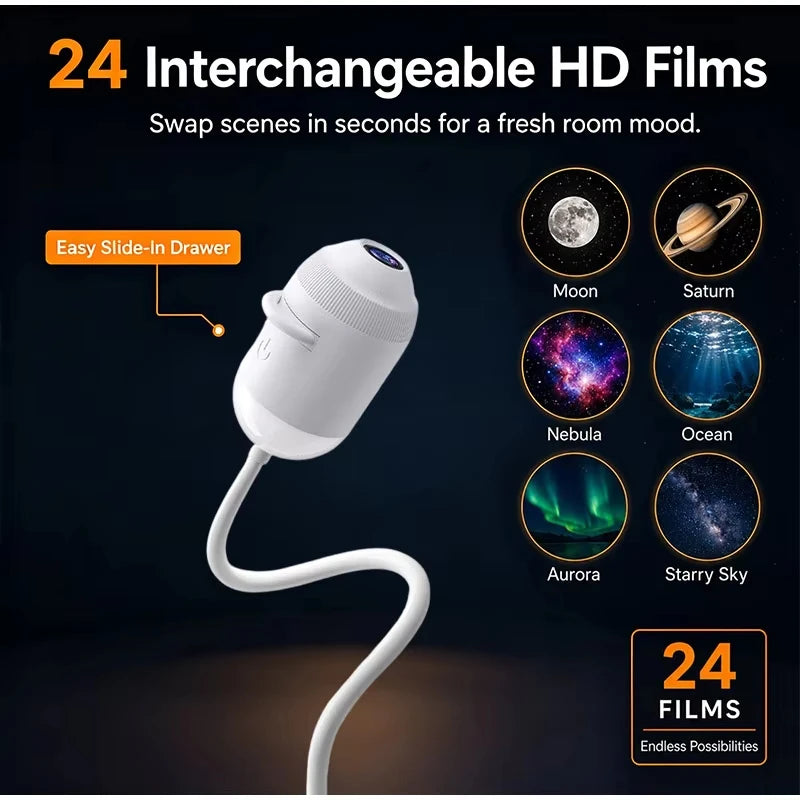 USB Starry Sky Projector Night Light 360 Adjustable Galaxy A