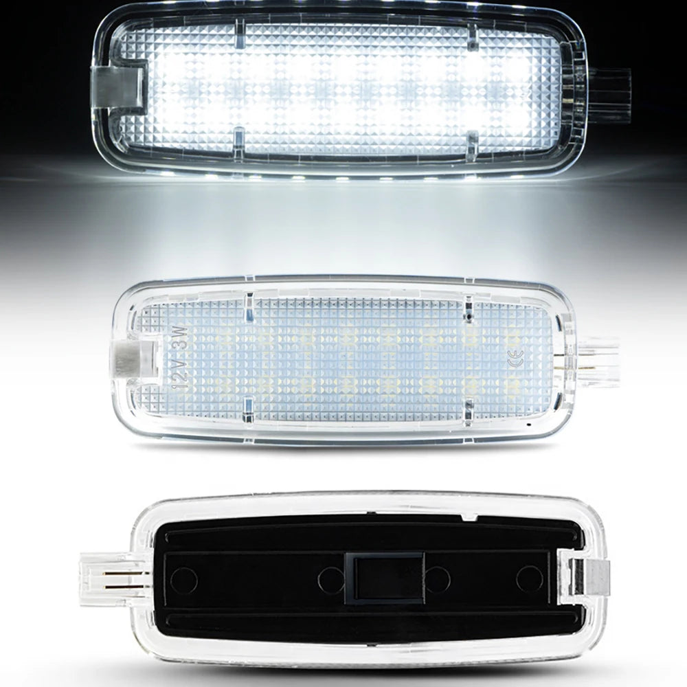 2Pcs LED Interior Sun Visor Vanity Mirror Light Car Front Dome Reading Lamp For Audi A3 RS3 A4 A5 S5 A6 A6L A7 A8 S8 Q5 TT TTS