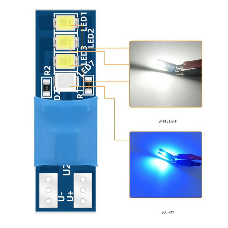 2pcs T10 Car Interior Reading Lamp No Error Dynamic Light Do