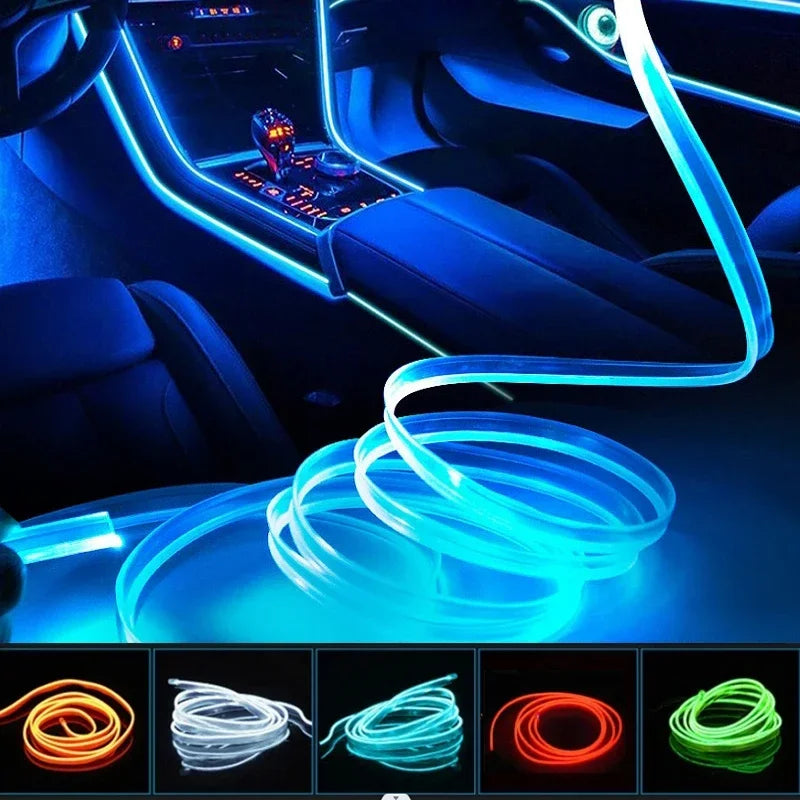 Car Interior Decorative Lamps Strips 1M 2M 3M 5M Atmosphere 