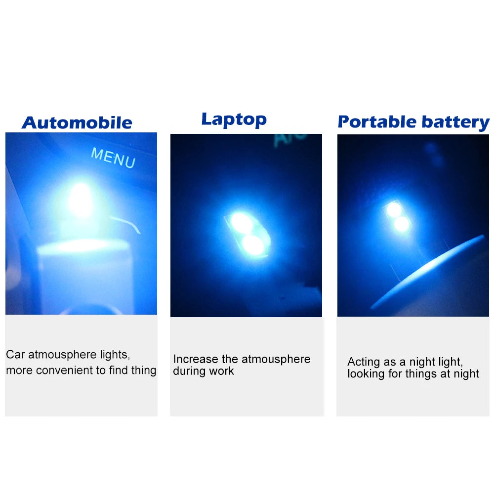 Mini USB Car Foot Light Emergency Lighting Car Accessory PC 