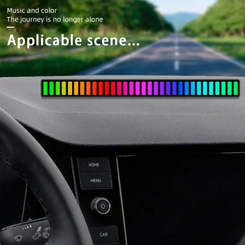 RGB LED Strip Light Music Sound Control Pickup Rhythm Ambien