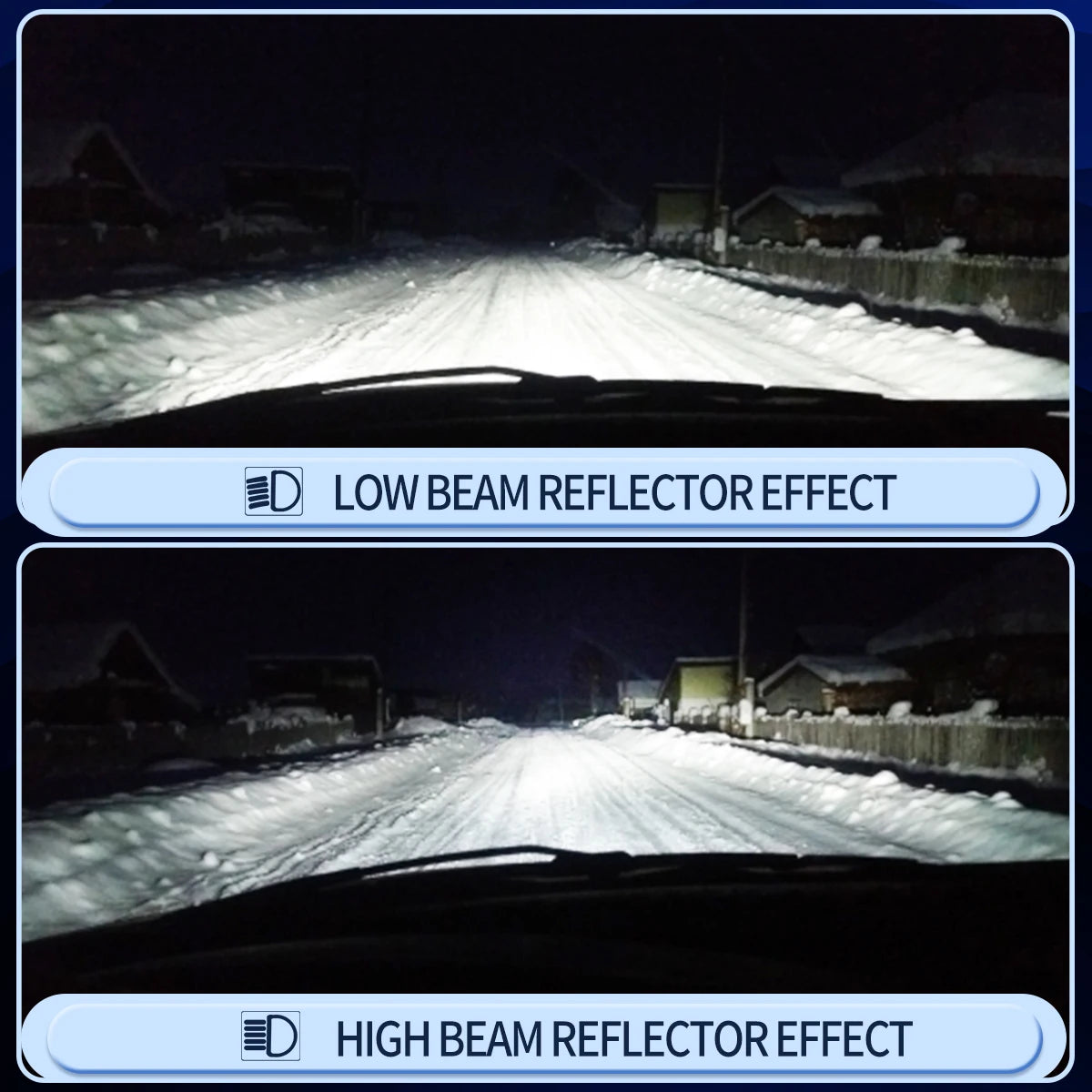 4PCS H7 H1 LED Headlight High/Low Beam Light Bulbs Set 6000K