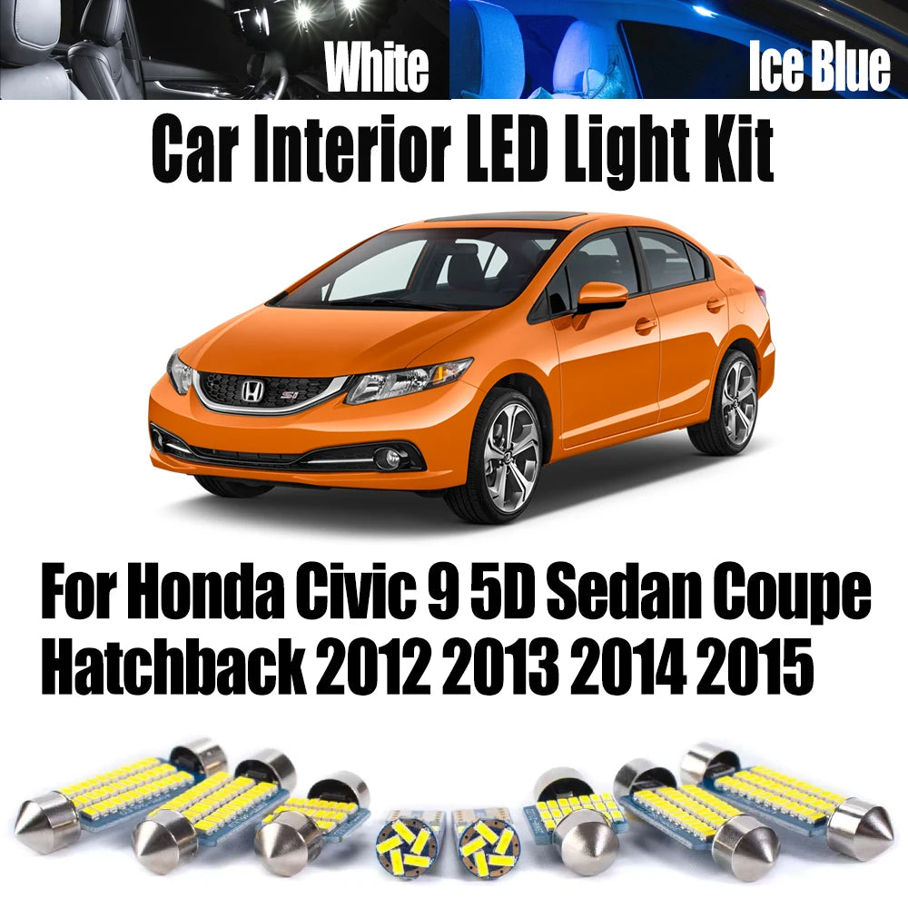 LED Interior Light Kit for Honda Civic - Canbus Error-Free Interior Bulbs