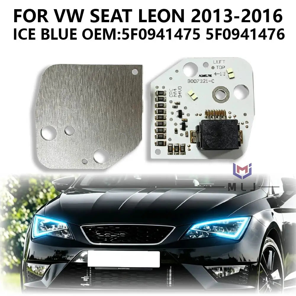 Angel Eyes DRL LED Chip Board Headlight Modified Parts OE 5F0941475 5F0941476 For VW SEAT Leon 2013 2014 2015