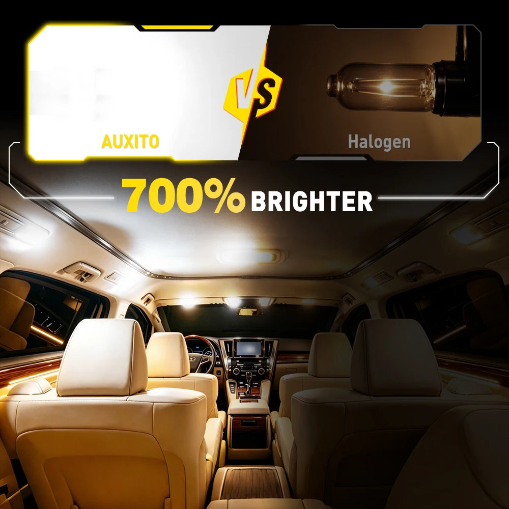 2Pcs AUXITO T4W LED Lamp BA9S LED Bulb 12V Canbus Error Free