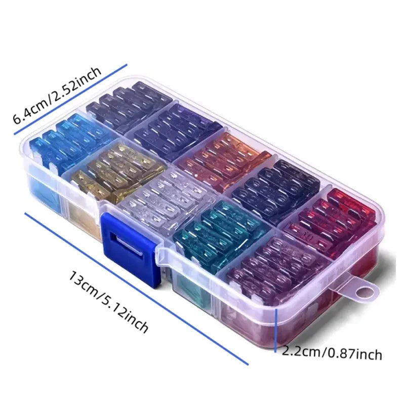 100 Pcs Car Fuses Small Mini Auto Blade Fuses 2A 3A 5A 7.5A 