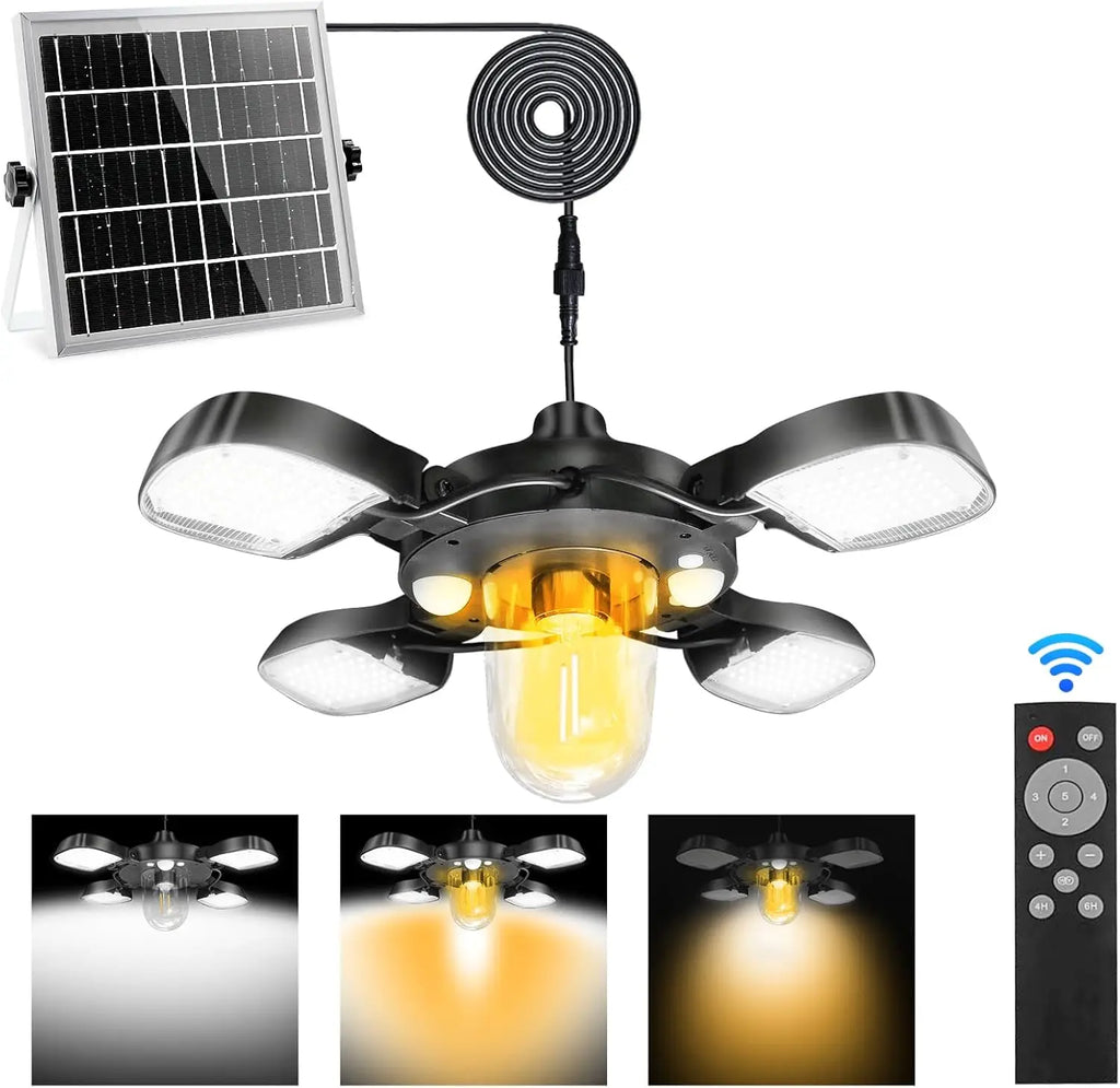Outdoor Solar Shed Light 192 LED Motion Sensor 5 Modes Water