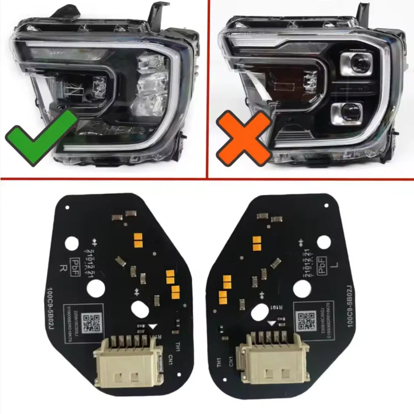 DRL LED Boards For Ford Ranger T9 LED Or Matrix 2023 2024 LED Headlight Daytime Running Light XL/XLT Replace