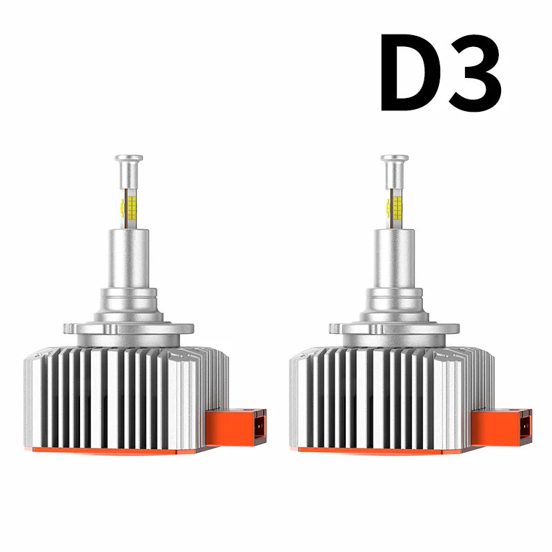 2PCS D1S D3S LED Headlight Bulbs 360 70W 900% Brighter 32 CSP Chips Canbus Error Free Plug&Play 6000K Auto HID Replacement 12V
