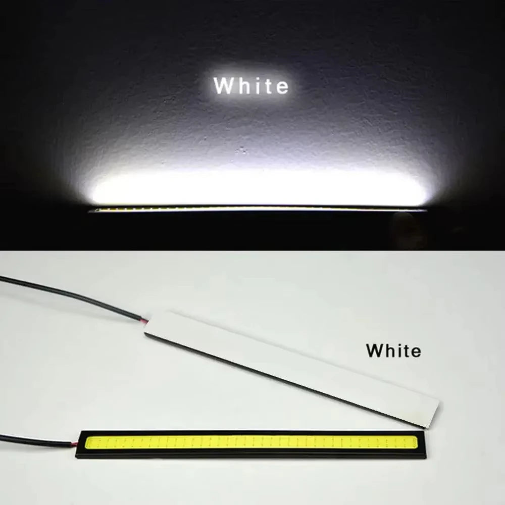 2pcs Ultra Thin Bright LED Car COB Daytime Running Lights Wa