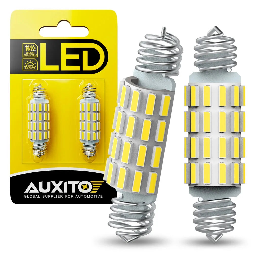 2Pcs AUXITO LED C5W C10W 39mm 41mm 42mm LED Festoon Canbus E