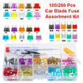 100/200Pcs Car Blade Fuse Assortment Kit Auto Truck Automoti