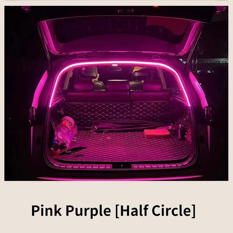 Car Trunk LED Ambient Light Strip PVC Flexible Ambient Light Strip Automatic Switch Hidden Installation SUV/MPV universal