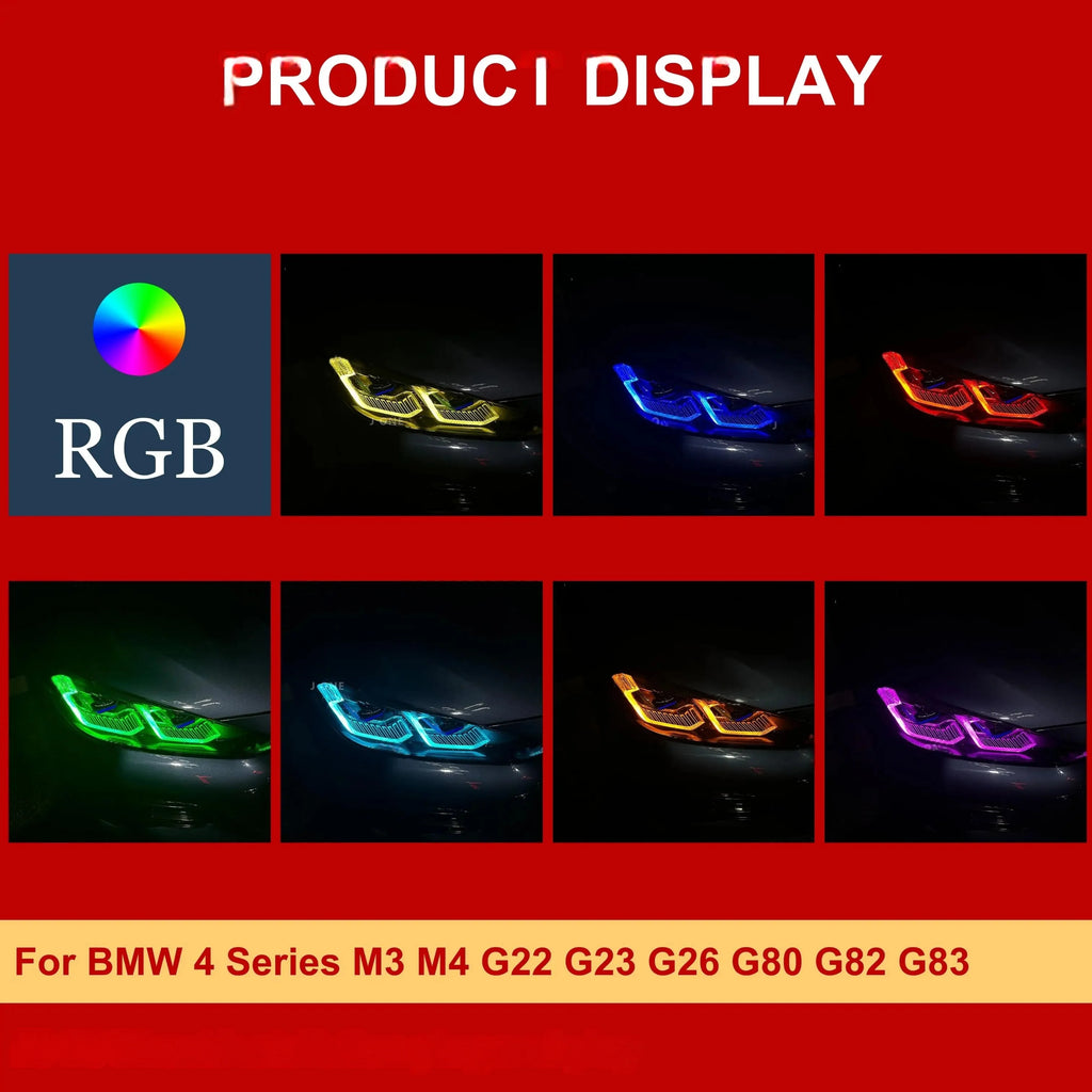 Headlight Upgrade Set with RGB DRL APP Control LED Module Perfect Fit for G22 G23 G26 2021 2025 for BMW G23