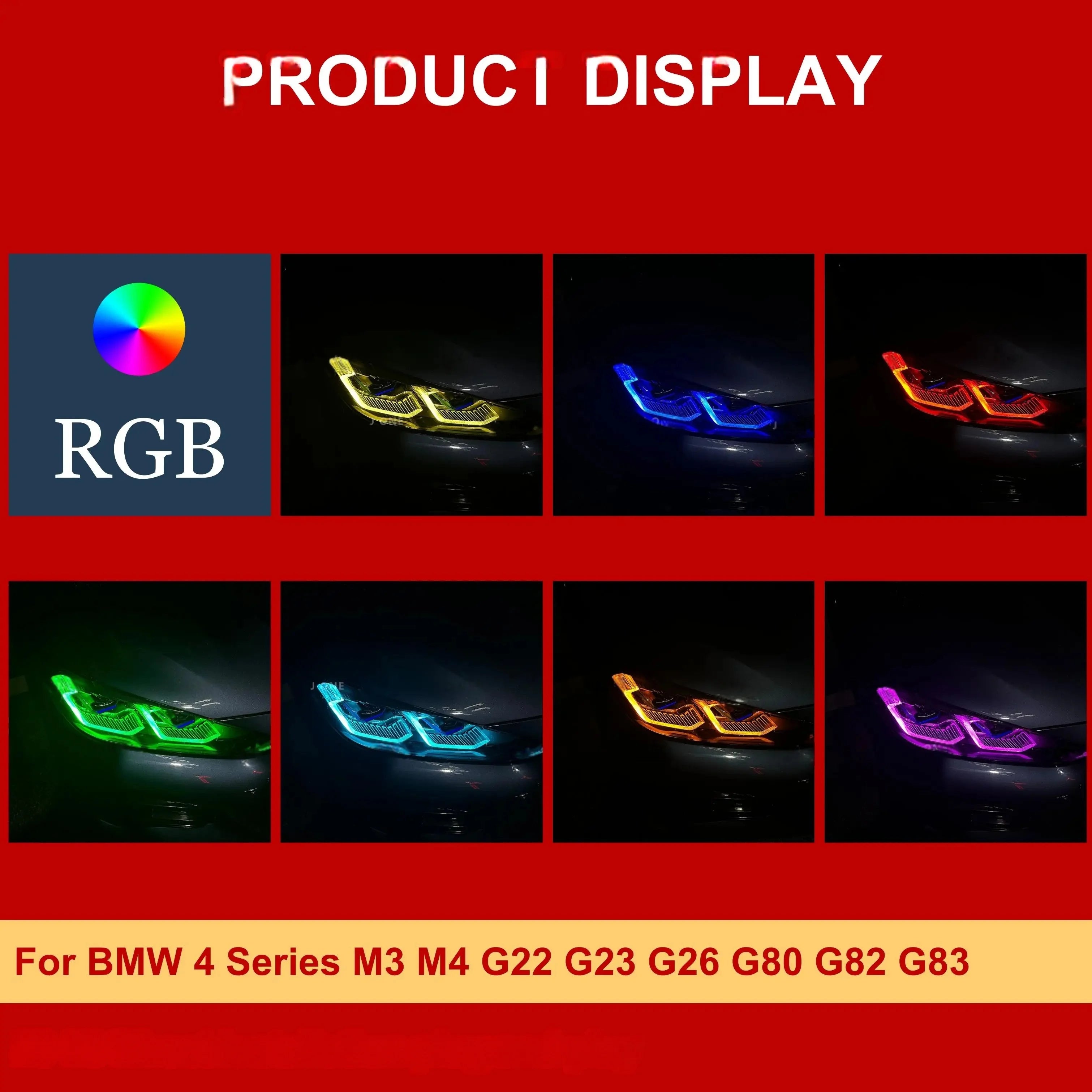 Headlight Upgrade Set with RGB DRL APP Control LED Module Perfect Fit for G22 G23 G26 2021 2025 for BMW G23