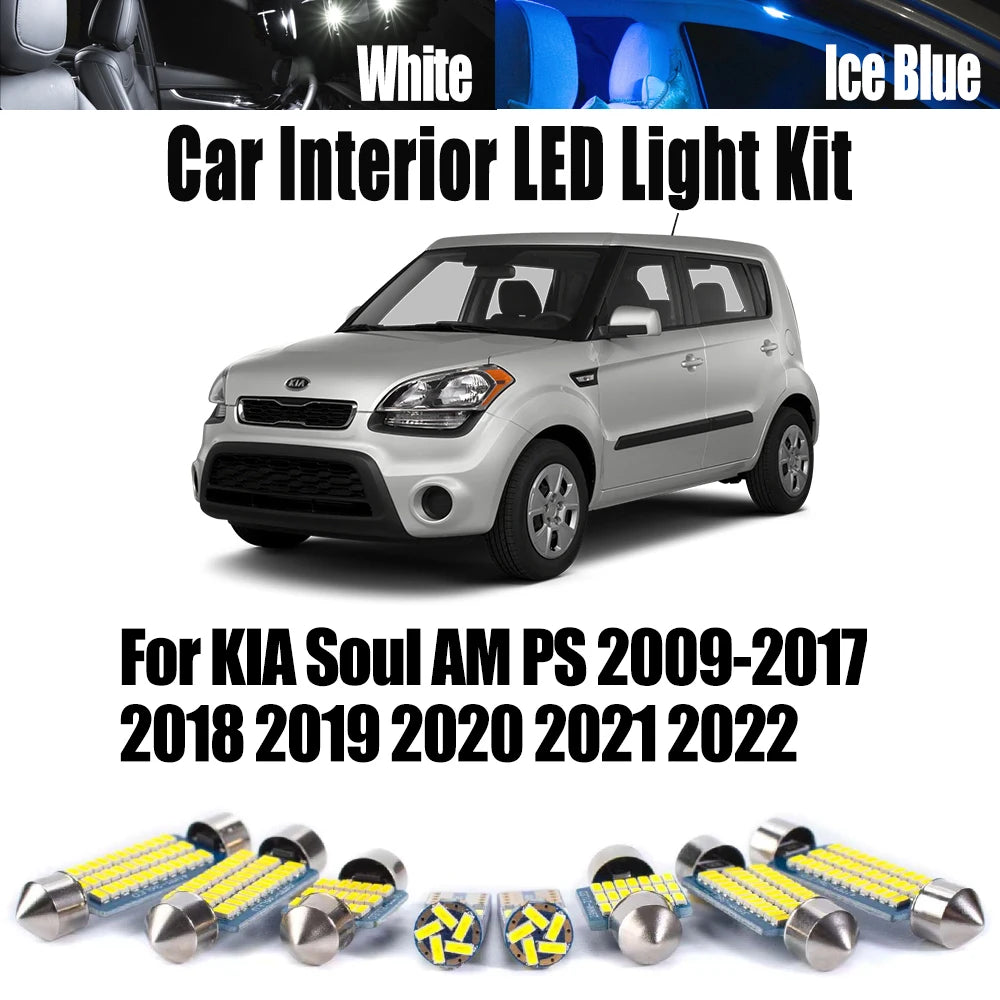 LED Interior Light Kit for KIA 2009-2019 - Canbus Error-Free Interior Bulbs
