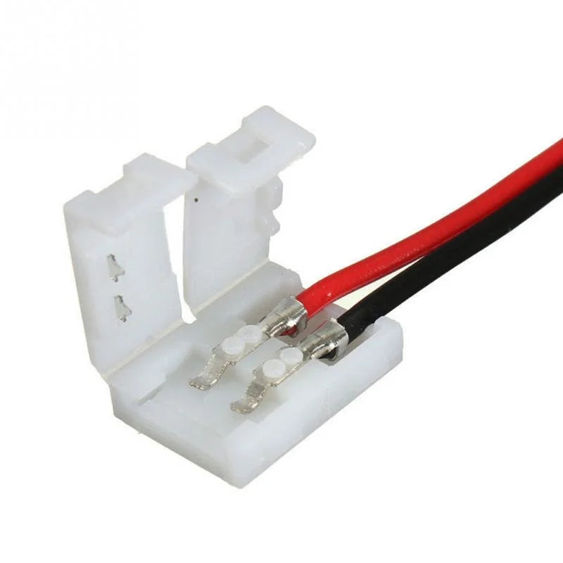 10/20pcs lot No Soldering 2 Pin Led Strip Connectors 8 Mm 10
