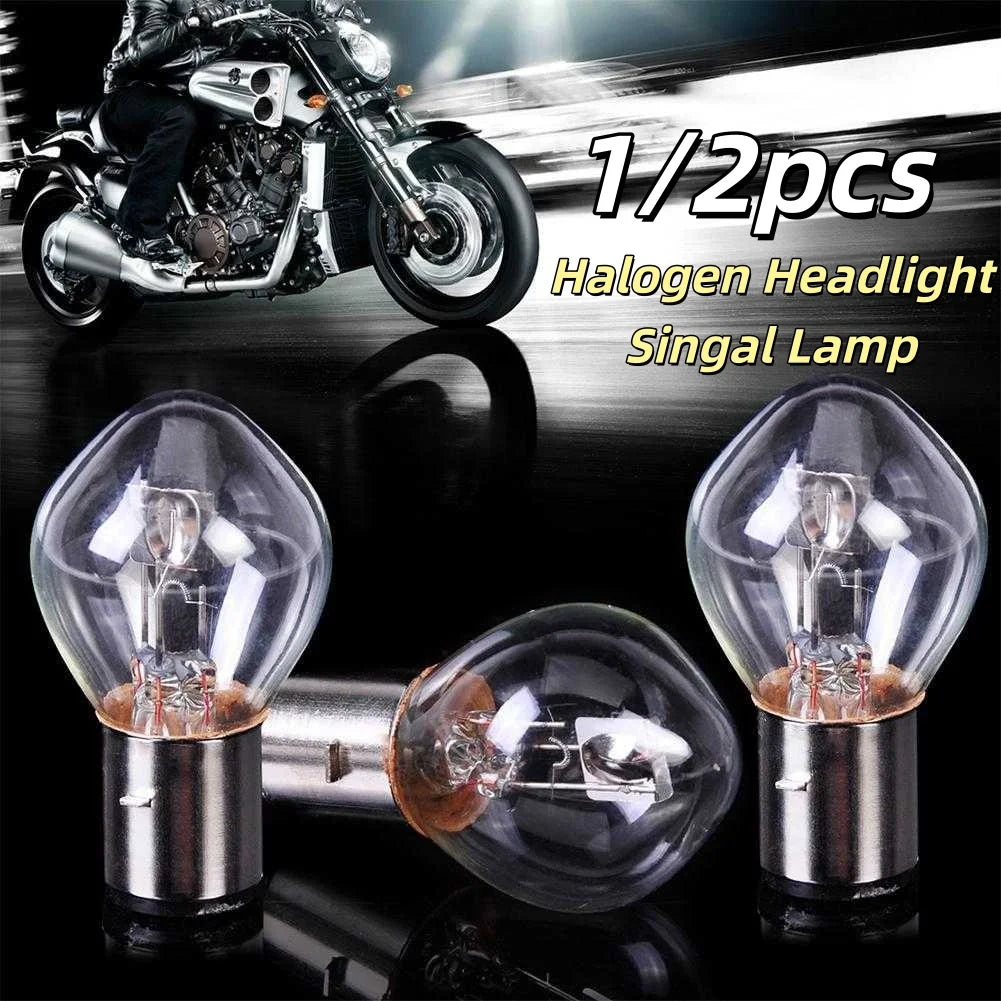1/2pcs Halogen Headlight Singal Lamp Bulb BA20D High Brightn