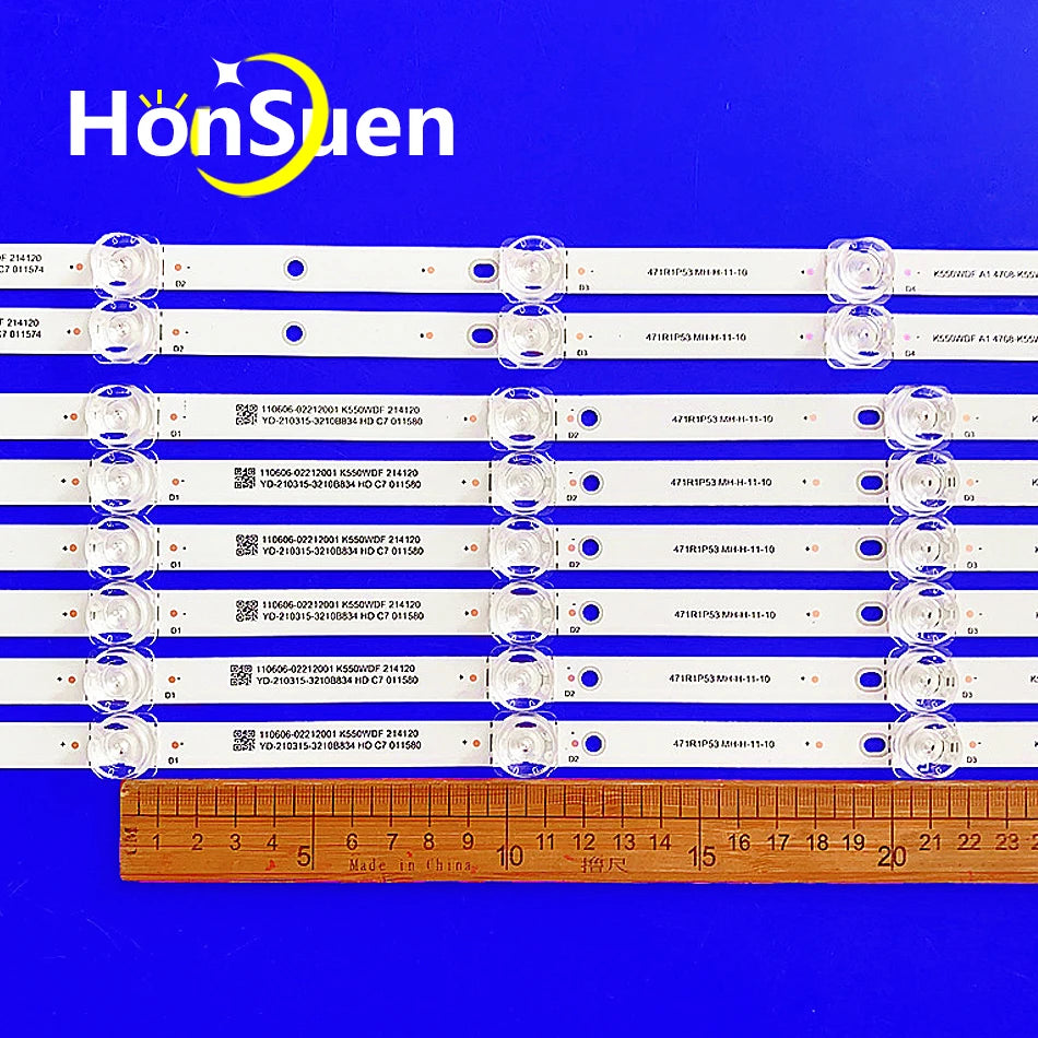 LED Backlight Strip for TV LED K550WDF A1 4708-K55WDF-A1113N21 4708-K55WDF-A1113N31 For Onn 100012586