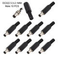10 Pack DC022 B Power Jack Panel Mount Connector DC 5.5mm x 2.1 DC 5.5mm x2.5mm Female Solder Type Power Jack Socket