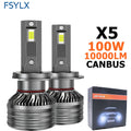 X5 100W H7 Car LED Headlight Bulb Fog Light Canbus 6000k K5C